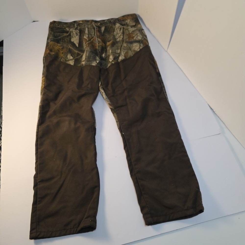 Wrangler Pro Gear Pants Mens 40x30 Camo Brown Double Knee Hunting Outdoor